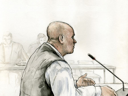 Gerichtszeichnung von Martin Burkhard Gerichtszeichnung von Martin Burkhard