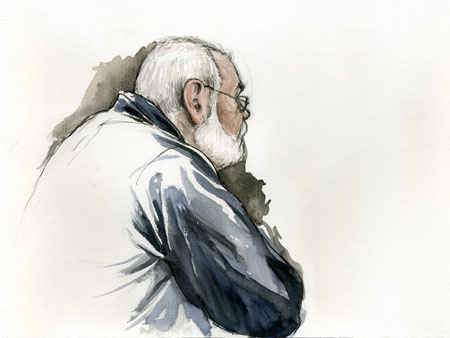 Gerichtszeichnung von Martin Burkhard Gerichtszeichnung von Martin Burkhard
